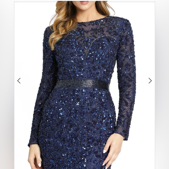 Long sleeve embellished gown - Picture 3 of 3